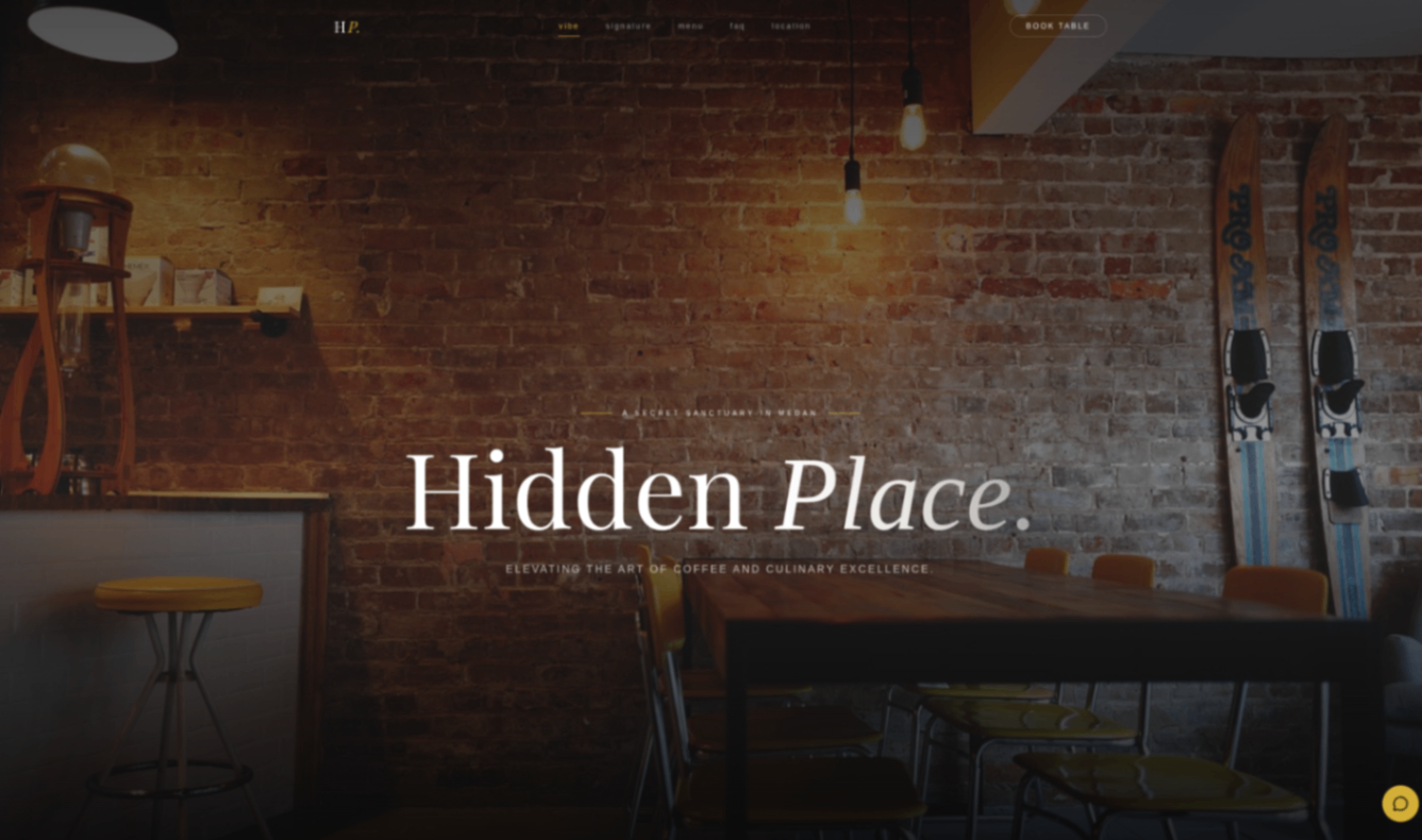 Landing Page Cafe